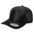 SATIN CROWN & SUEDE BILL 5PANEL SNAP BACK-PREPACK tcsts - TAN/BLACK - Burzip Wholesale