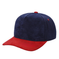 5panel Whole Suede Fabric Snapback Blank Hats 5suede - BLK/ROY - Burzip Wholesale