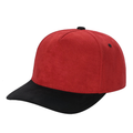 5panel Whole Suede Fabric Snapback Blank Hats 5suede - TAN/PINK (new) - Burzip Wholesale