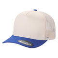 5panel Twillcrown Mesh Back Suede Bill Blank Caps Tcms - TAN/NAVY - Burzip Wholesale