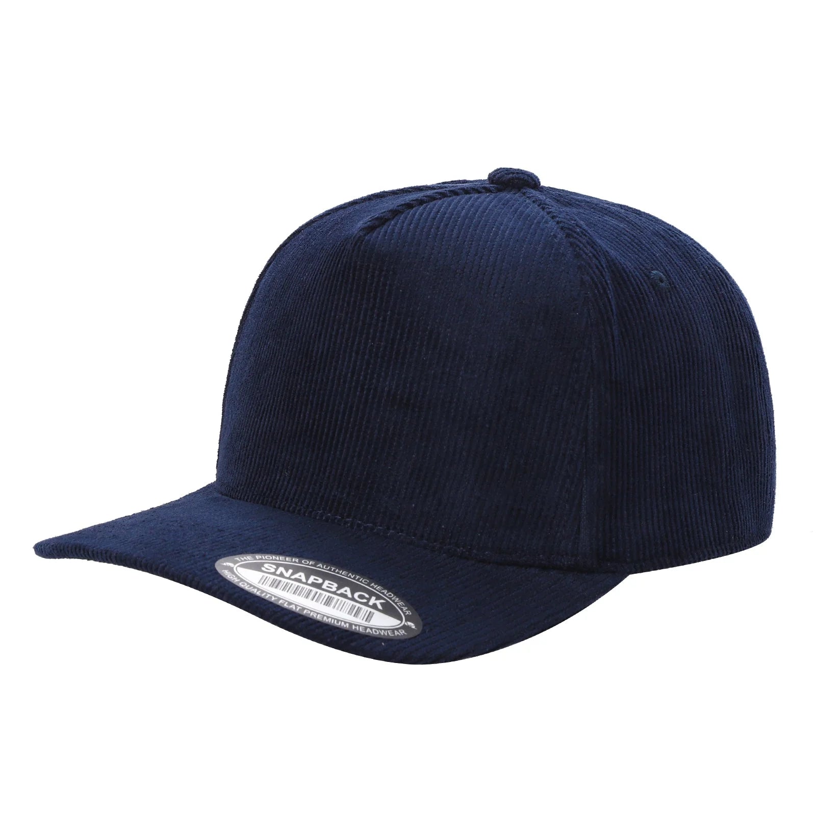 5panel Corduroy Fabric Solid Color Snapback Blank Caps 5fc - NAVY - Burzip Wholesale