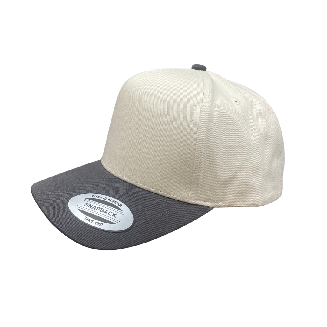 Tcnew 5panel Twill Fabric 2tone Snapback Cap New Arrivals - GREY/GOLD - Burzip Wholesale
