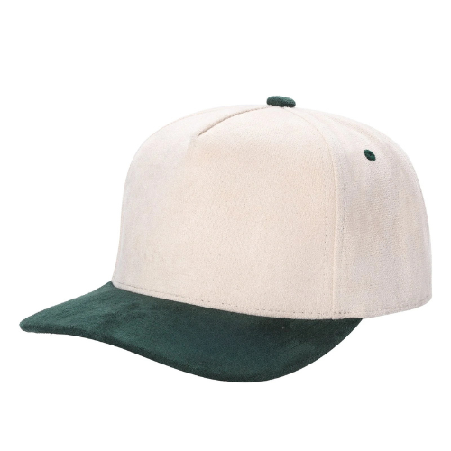 5panel Whole Suede Fabric Snapback Blank Hats 5suede - NAVY/KHI - Burzip Wholesale