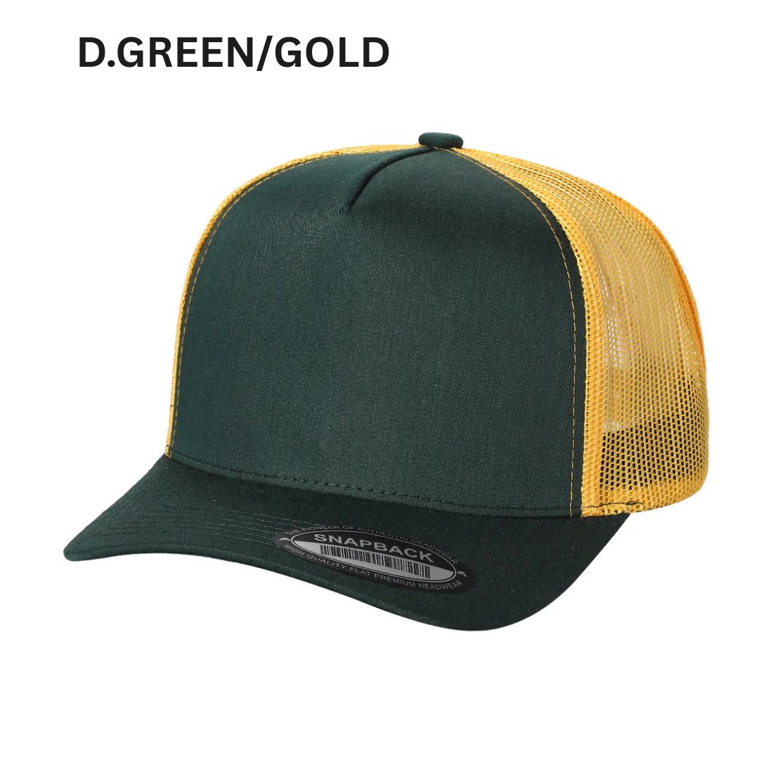 5panel Twill Crown Tracker Mesh Snapback 2tone 5trtm - ROYAL/BLK - Burzip Wholesale