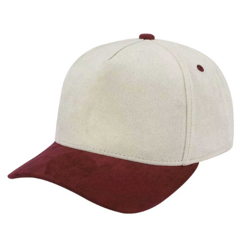 5panel Whole Suede Fabric Snapback Blank Hats 5suede - NAVY/RED - Burzip Wholesale