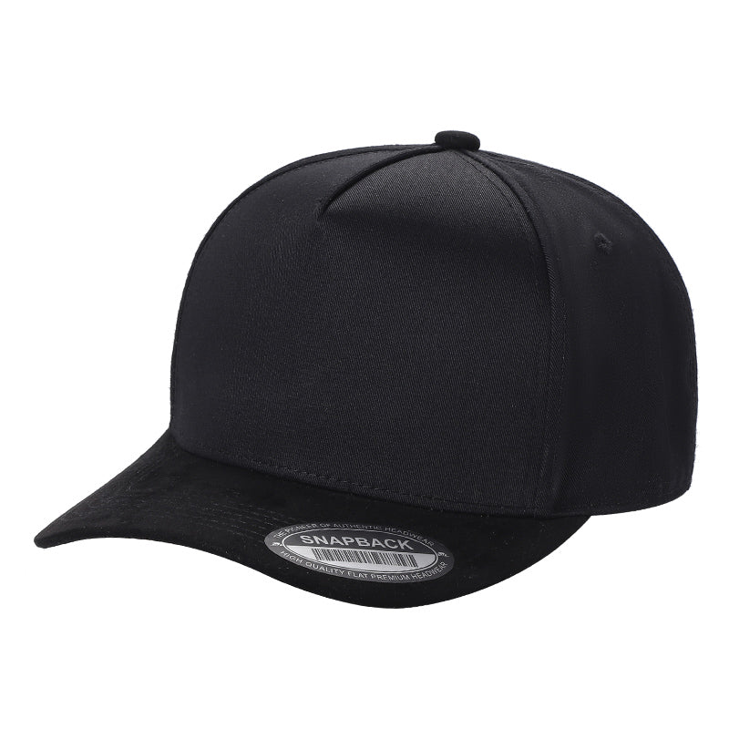5panel Twill Head Suede Bill Blank Caps Tcs - selected color - Burzip Wholesale