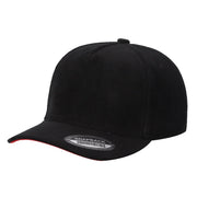 5panel Corduroy Fabric Solid Color Snapback Blank Caps 5fc - Black - Burzip Wholesale