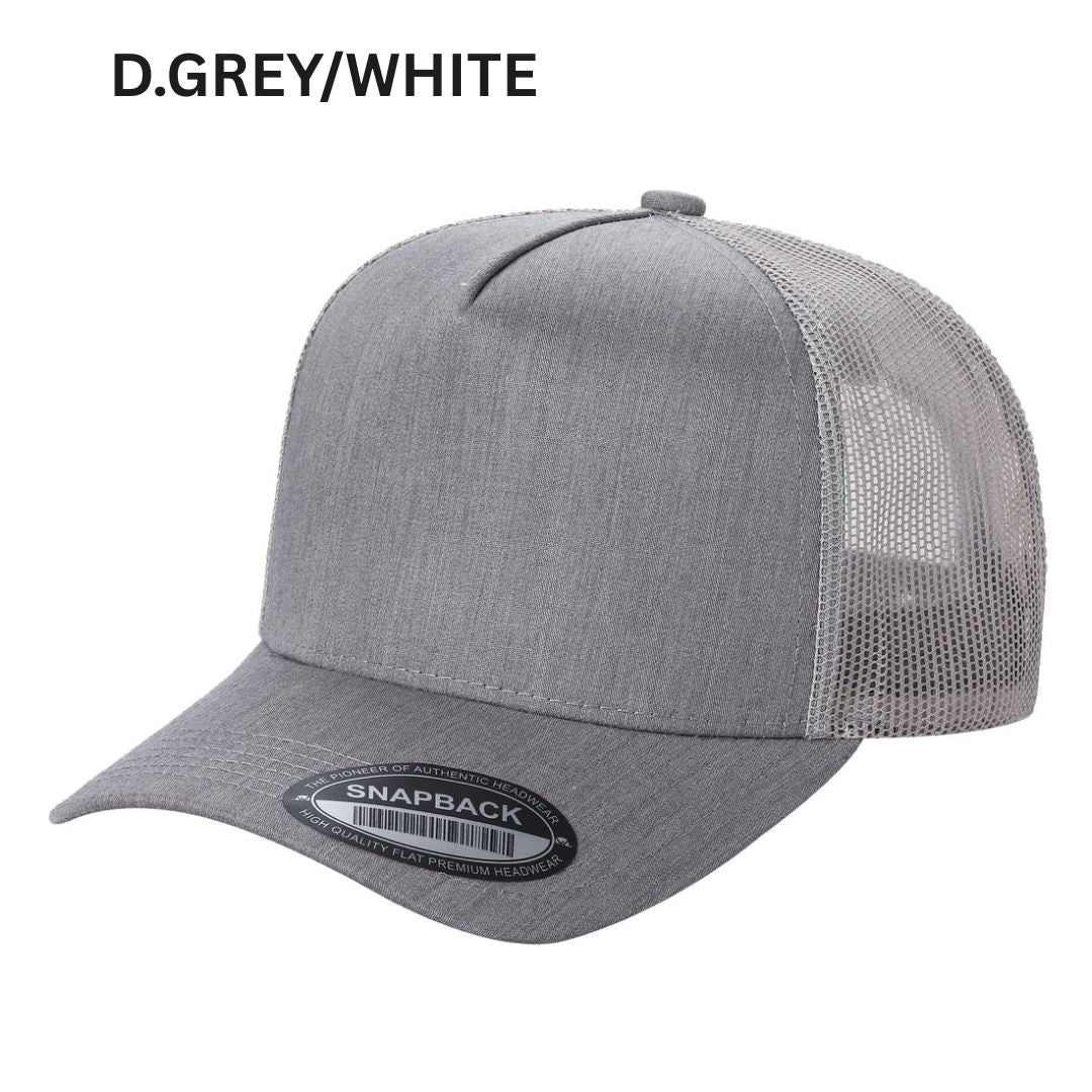 5panel Twill Crown Tracker Mesh Snapback 2tone 5trtm - KHAKI/WHITE - Burzip Wholesale