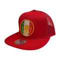 HPM-DZ-MEXICO EMBROIDERY, FLAT BILL W/MESH SNAPBACK-$5.50 - RED - Burzip Wholesale