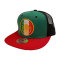 HPM-DZ-MEXICO EMBROIDERY, FLAT BILL W/MESH SNAPBACK-$5.50 - GREEN/RED - Burzip Wholesale