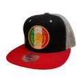 HPM-DZ-MEXICO EMBROIDERY, FLAT BILL W/MESH SNAPBACK-$5.50 - BLACK/RED - Burzip Wholesale