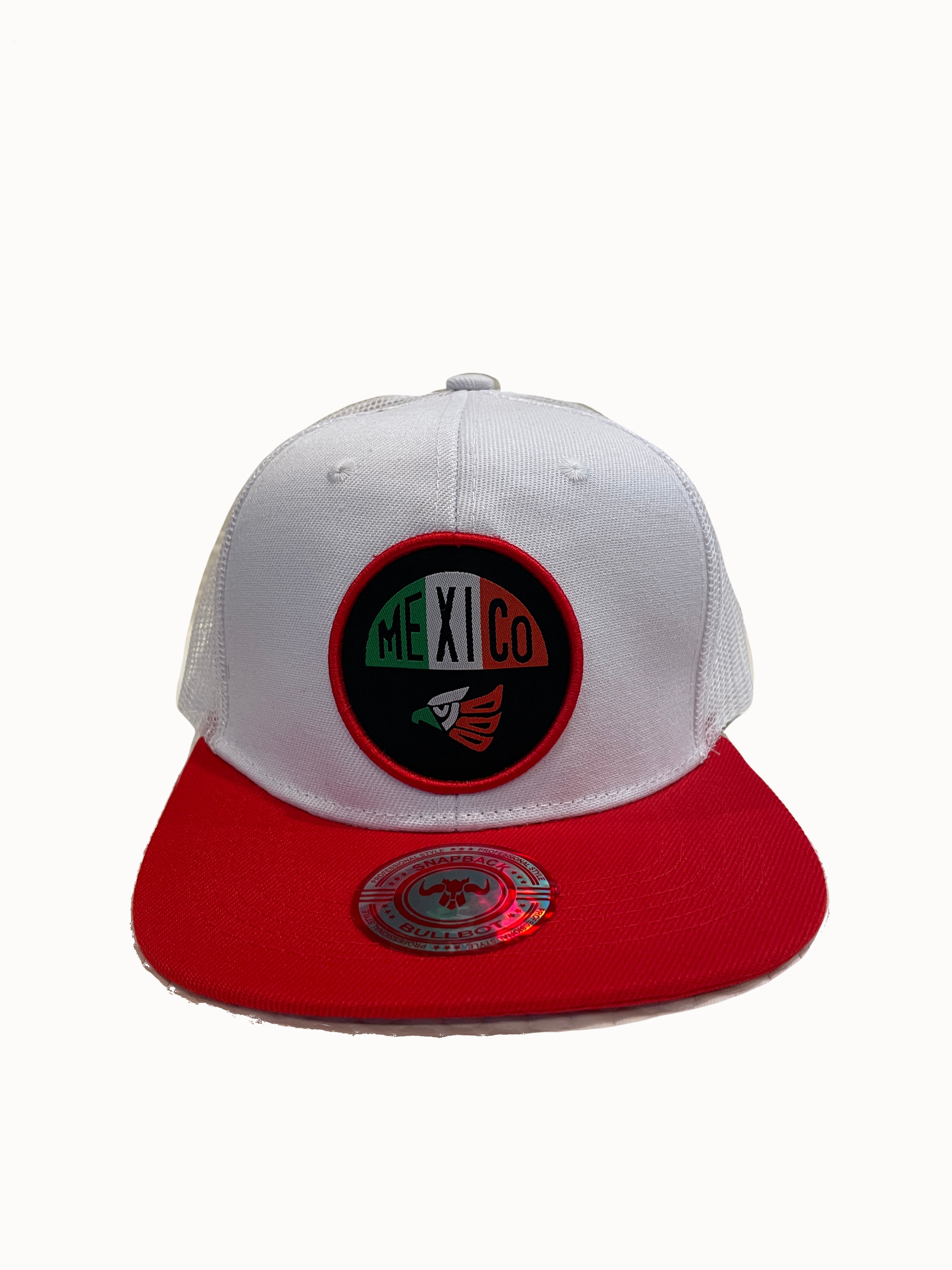 HPM-DZ-MEXICO EMBROIDERY FLAT BILL SNAPBACK-$5.50 - BLACK/RED - Burzip Wholesale