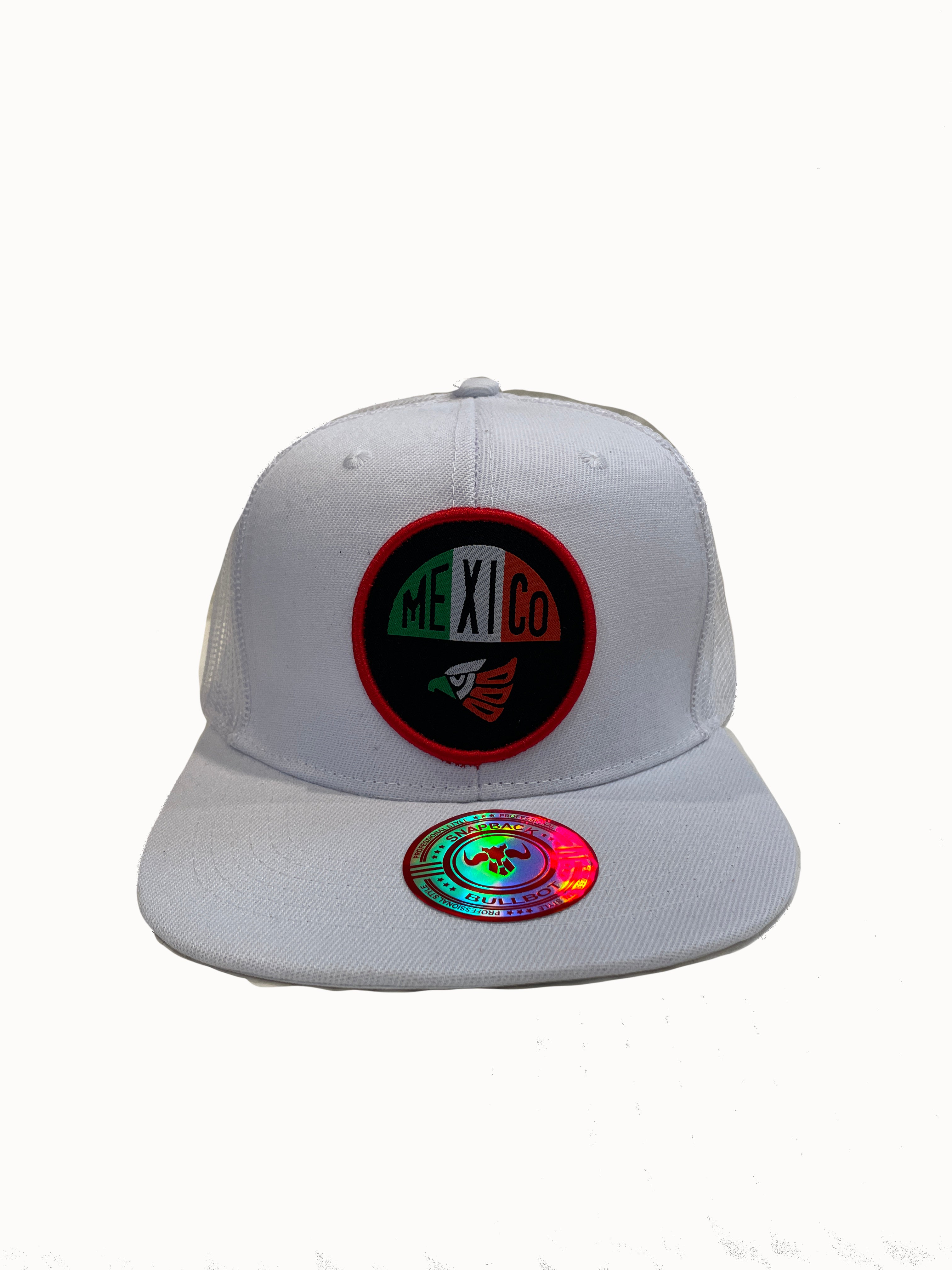 HPM-DZ-MEXICO EMBROIDERY FLAT BILL SNAPBACK-$5.50 - WHT/RED - Burzip Wholesale
