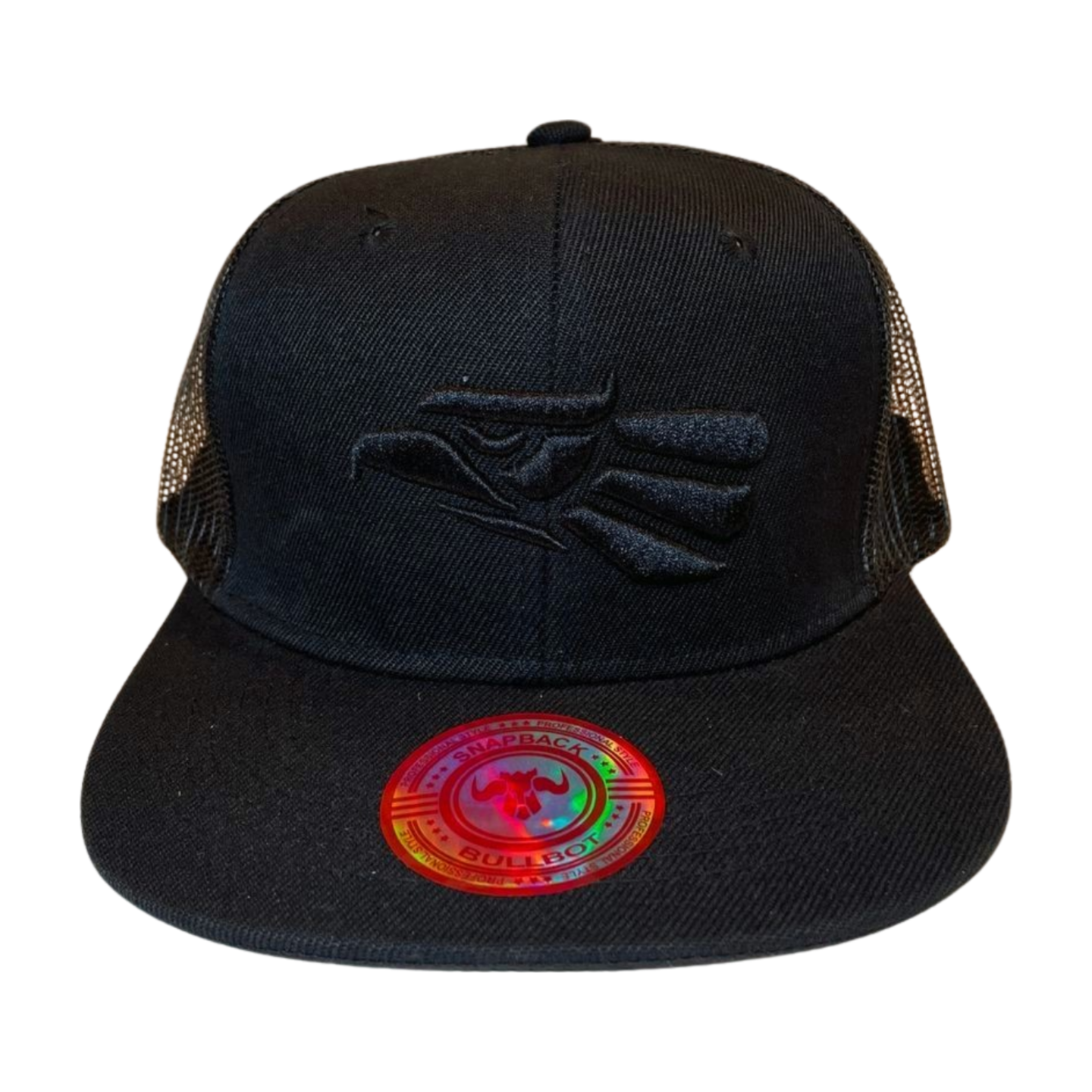 HP EAGLE EMBROIDERY, FLAT BILL SNAPBACK - BLACK - SOLID - Burzip Wholesale