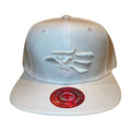 HP EAGLE EMBROIDERY, FLAT BILL SNAPBACK - WHT - Burzip Wholesale