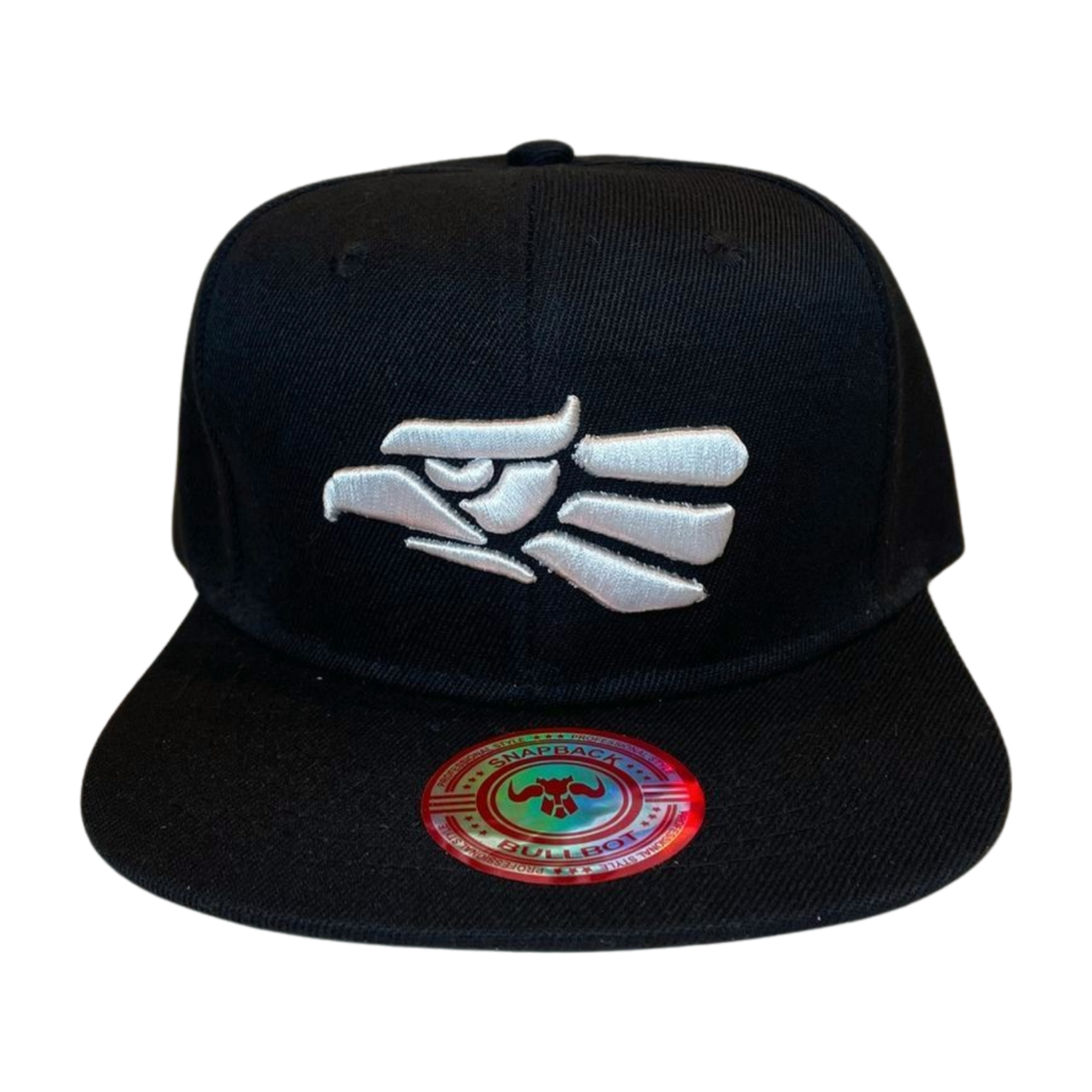 HP EAGLE EMBROIDERY, FLAT BILL SNAPBACK - BLACK/WHT EGLE - Burzip Wholesale
