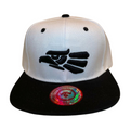 HP EAGLE EMBROIDERY, FLAT BILL SNAPBACK - BLACK/WHT - Burzip Wholesale