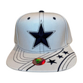 HP-DZ-STAR EMBROIDERY FLAT BILL SNAPBACK - WHIT/DALLAS - Burzip Wholesale
