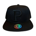 HP-DZ-P EMBROIDERY FLATBILL SNAPBACK - BLACK/BLACK - Burzip Wholesale