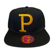 HP-DZ-P EMBROIDERY FLATBILL SNAPBACK - BLACK/GOLD - Burzip Wholesale