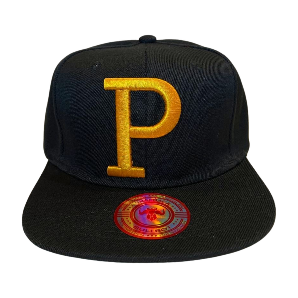 HP-DZ-P EMBROIDERY FLATBILL SNAPBACK - BLACK/GOLD - Burzip Wholesale