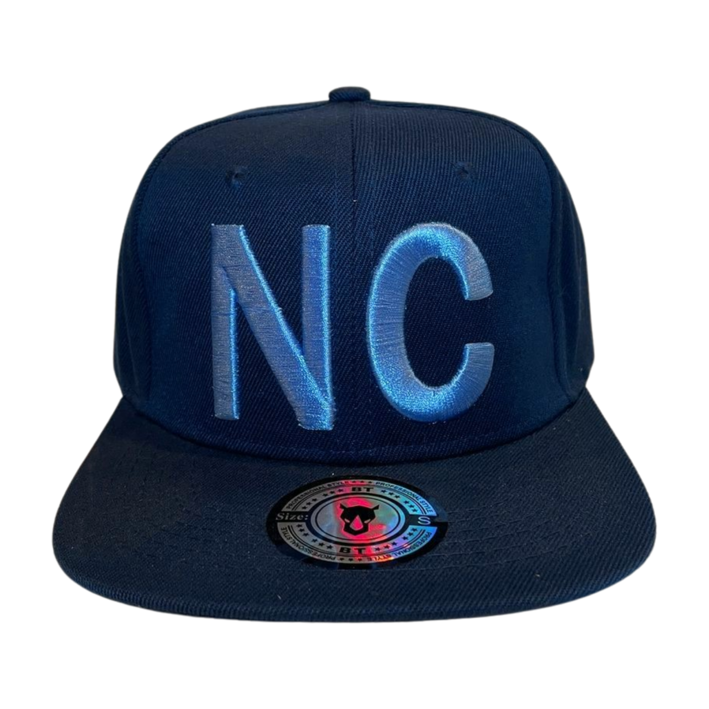 HP NC EMBROIDERY FLATBILL SNAPTBACK-$6 - DARK BLUE/ BLUE NC - Burzip Wholesale