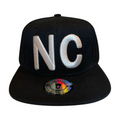 HP NC EMBROIDERY FLATBILL SNAPTBACK-$6 - BLACK/ WHIT NC - Burzip Wholesale