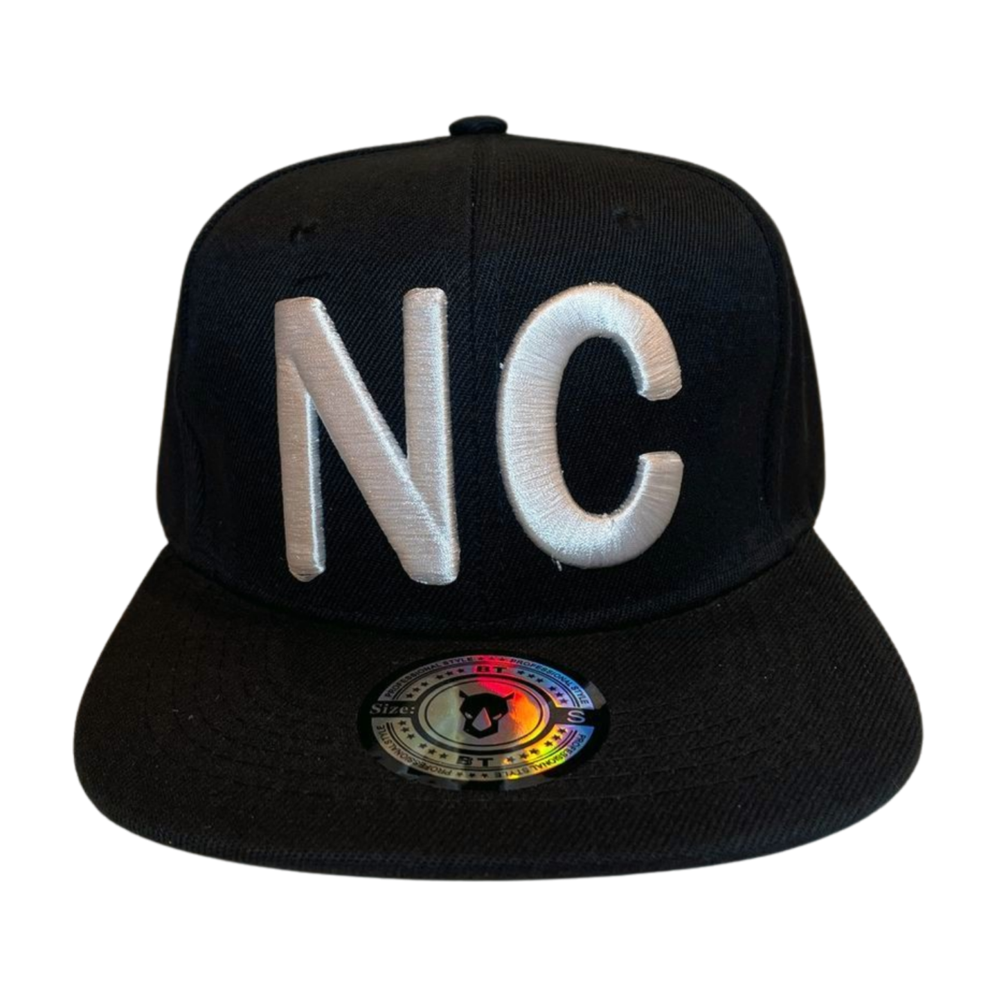 HP NC EMBROIDERY FLATBILL SNAPTBACK-$6 - BLACK/ WHIT NC - Burzip Wholesale