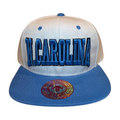 HP-DZ-NCAROLINA EMBROIDERY FLAT BILL SNAPBACK-$6 - WHIT/BLUE NC - Burzip Wholesale