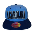 HP-DZ-NCAROLINA EMBROIDERY FLAT BILL SNAPBACK-$6 - BLUE/BLACK NC - Burzip Wholesale