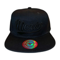HP MEXICO EMBROIDERY FLATBILL SNAPBACK - BLACK - SOLID - Burzip Wholesale