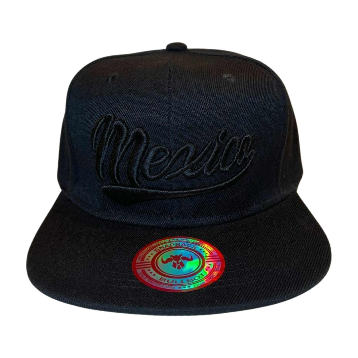 HP MEXICO EMBROIDERY FLATBILL SNAPBACK - BLACK - SOLID - Burzip Wholesale