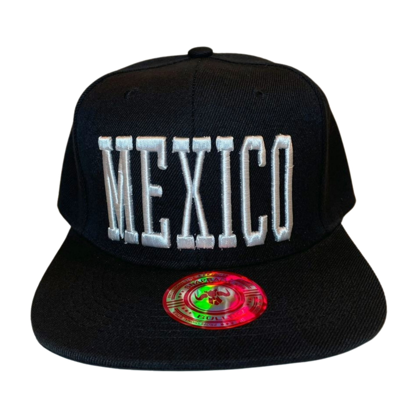 HP MEXICO EMBROIDERY FLATBILL SNAPBACK - BLACK/WHT - Burzip Wholesale