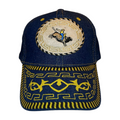 HP cowboy embroidery velcro ball cap - DENIM/BLUE2 - Burzip Wholesale