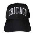 HPV-PK6-CHICAGO EMBROIDERY, VELCRO BALLCAP 6PCS/PACK - BLACK-WHIT CHICAGO - Burzip Wholesale