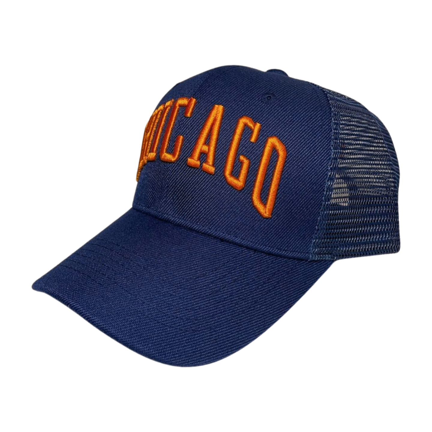 HPM-DZ-CHICAGO EMBHROIDERY, MESH BACK, VELCRO-DZ - DARK BLUE/RED CHICAGO - Burzip Wholesale