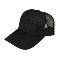 HPM-DZ-CHICAGO EMBHROIDERY, MESH BACK, VELCRO-DZ - BLACK/BLACK CHICAGO - Burzip Wholesale