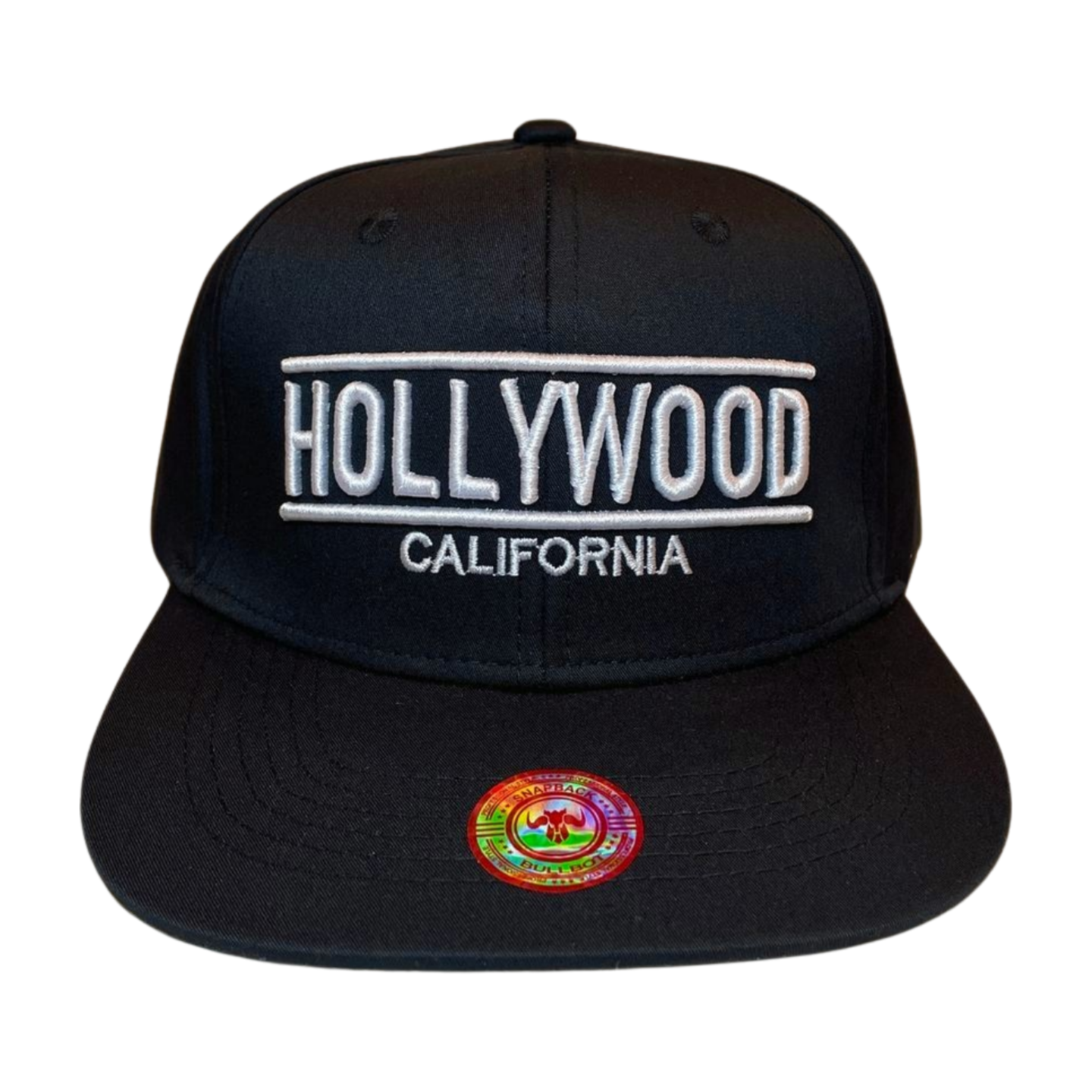 HP HOLLYWOOD EMBROIDERY, FLAT BILL SNAPBACK - GREY/BLACK - Burzip Wholesale