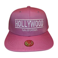 HP HOLLYWOOD EMBROIDERY, FLAT BILL SNAPBACK - PINK - Burzip Wholesale