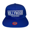 HP HOLLYWOOD EMBROIDERY, FLAT BILL SNAPBACK - WHIT/BLUE2 - Burzip Wholesale