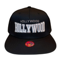 HP HOLLYWOOD EMBROIDERY, FLAT BILL SNAPBACK - BLACK/GREY2 - Burzip Wholesale