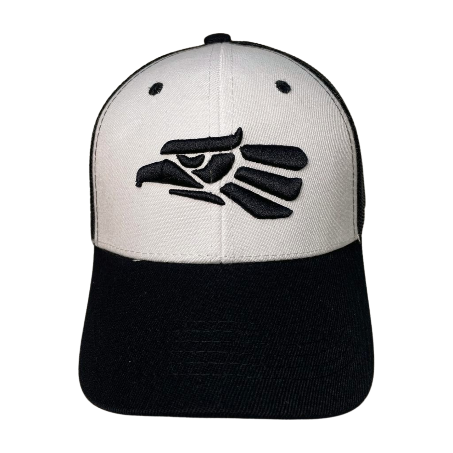 HV, HVM-EAGEL - WHT MESH/BLK EMB - Burzip Wholesale