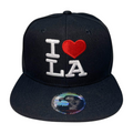 HP I LOVE LA EMBROIDERY, FLAT BILL ACRIL SNAPBACK - BLACK 1 - Burzip Wholesale