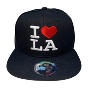 HP I LOVE LA EMBROIDERY, FLAT BILL ACRIL SNAPBACK - BLACK 1 - Burzip Wholesale