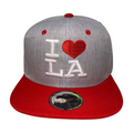 HP I LOVE LA EMBROIDERY, FLAT BILL ACRIL SNAPBACK - GREY/BLUE - Burzip Wholesale