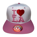 HP I LOVE LA EMBROIDERY, FLAT BILL ACRIL SNAPBACK - GREY/BLACK - Burzip Wholesale