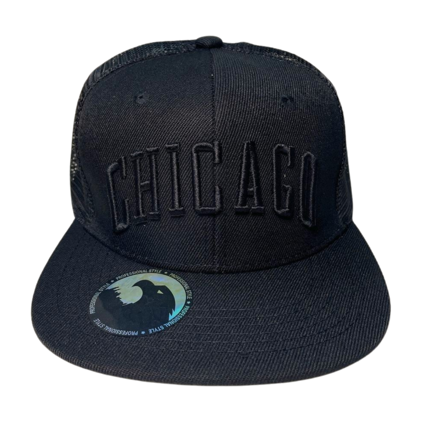 HPM-DZ-CHICAGOEMBROIDERY, FLAT BILL SNAPBACK-DZ - BLUE - Burzip Wholesale