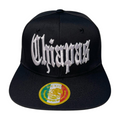HP CLASSIC LETTER WHT EMBROIDERY ON BLACK CAP FLAT BILL - CHIAPAS - Burzip Wholesale