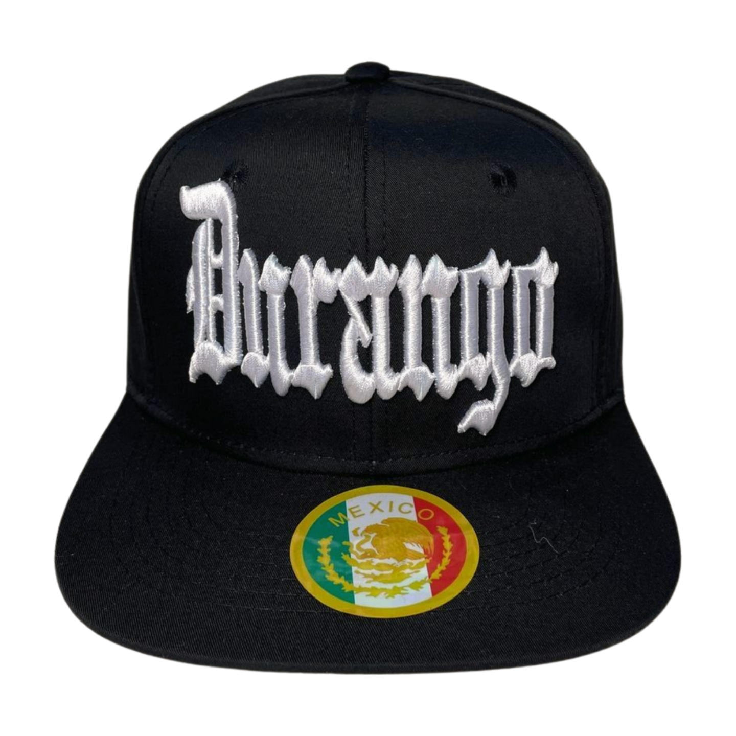 HP CLASSIC LETTER WHT EMBROIDERY ON BLACK CAP FLAT BILL - DURANGO - Burzip Wholesale