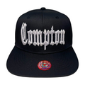 HP CLASSIC LETTER WHT EMBROIDERY ON BLACK CAP FLAT BILL - COMPTON - Burzip Wholesale